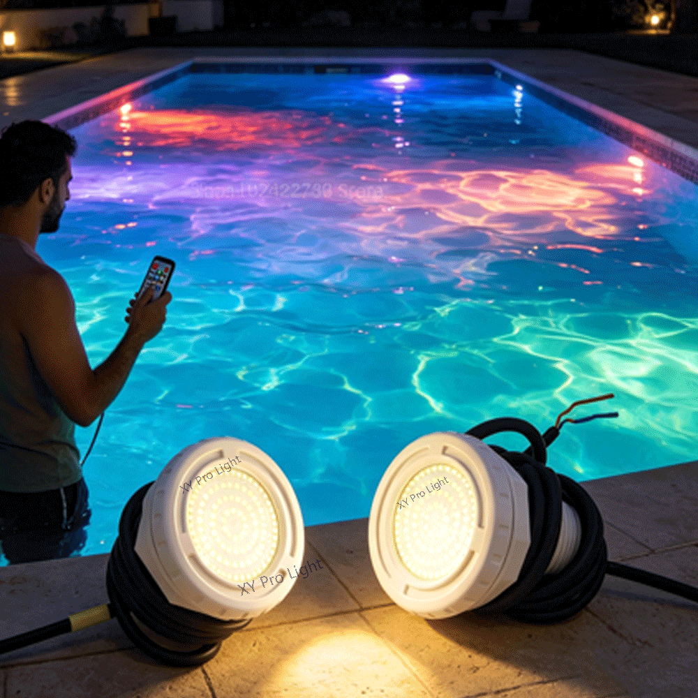 Xy Spa & Wellness Reviews - 15W Kunststoff-Folien-Poolbeleuchtung IP68 12V Unterwasser-LED-Spa-Poolleuchten Harzgefüllte