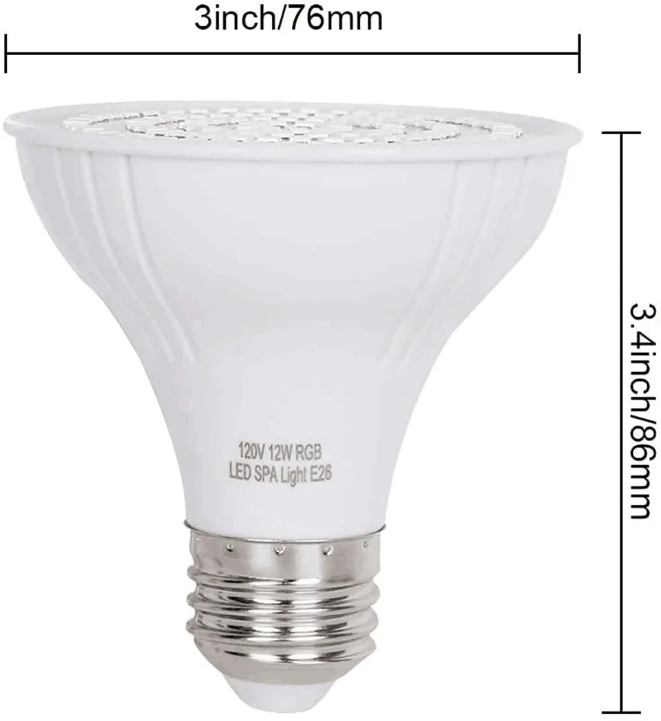Xy Spa & Wellness Reviews - 12W LED-SPA-Lampe für Schwimmbäder, E27 E26