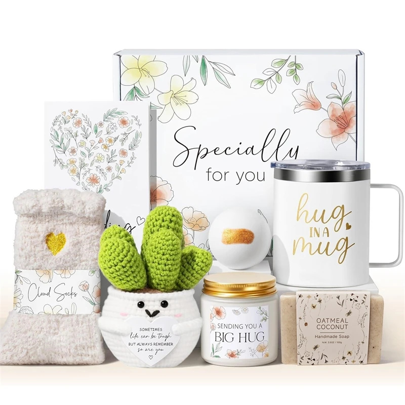 Spa Wellness Usa - Hug In A Mug Selbstpflege-Geschenkset Gestrickter
