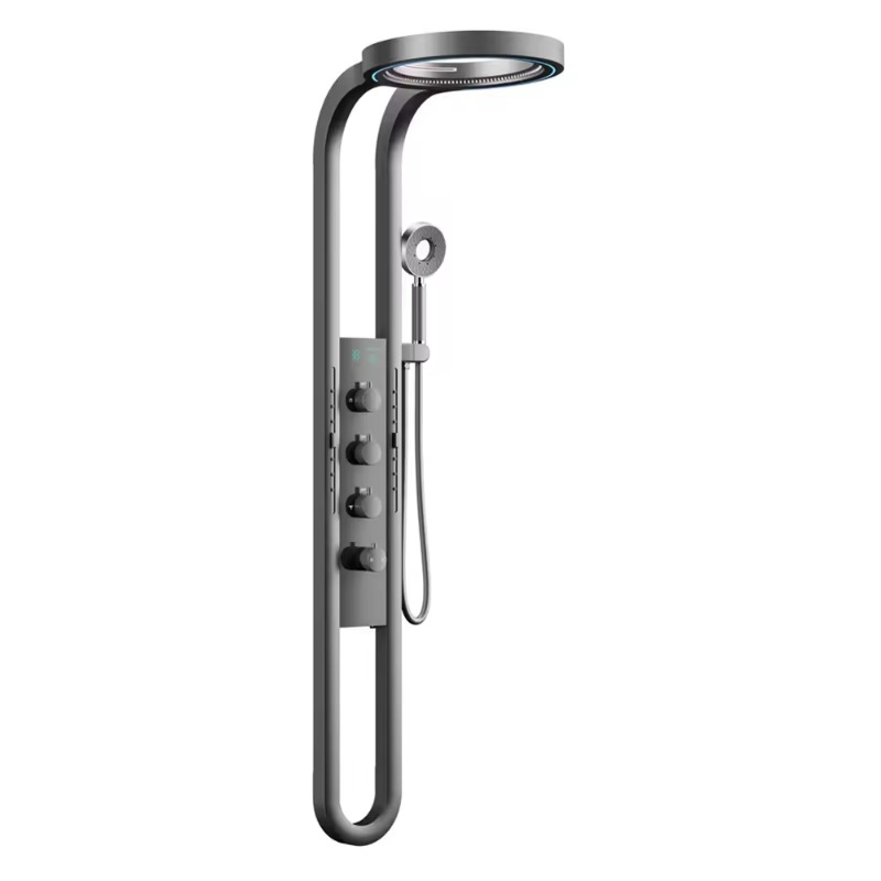 Spa & Wellness Retreat - Intelligentes digitales Display, thermostatisches Duschsystem, Wandmontageplatte,