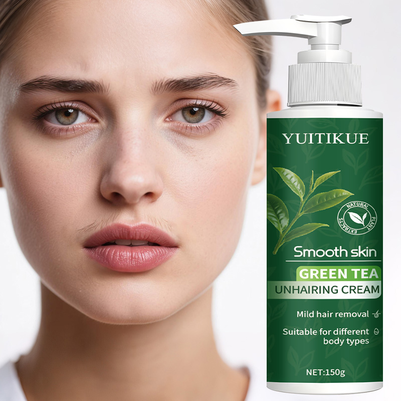 Hair Removal Cream - YUITIKUE Grüner Tee Haarentfernungscreme 150g, Milde